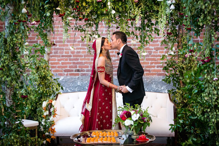 An Elegant Red & White Multi Cultural LA Wedding via TheELD.com