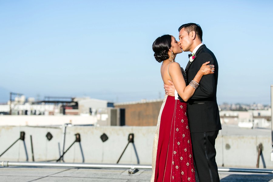 An Elegant Red & White Multi Cultural LA Wedding via TheELD.com