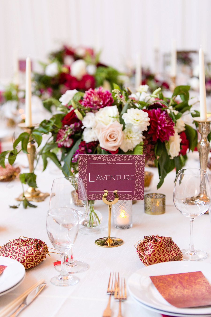 An Elegant Red & White Multi Cultural LA Wedding via TheELD.com