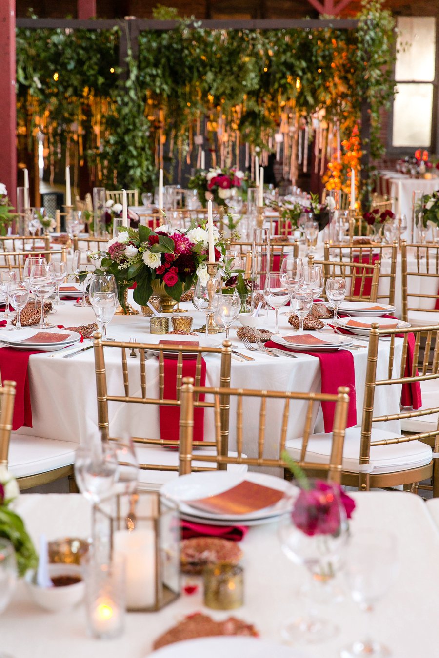 An Elegant Red & White Multi Cultural LA Wedding via TheELD.com