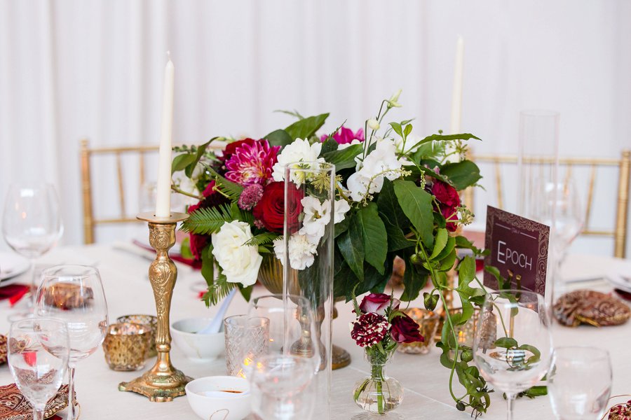 An Elegant Red & White Multi Cultural LA Wedding via TheELD.com