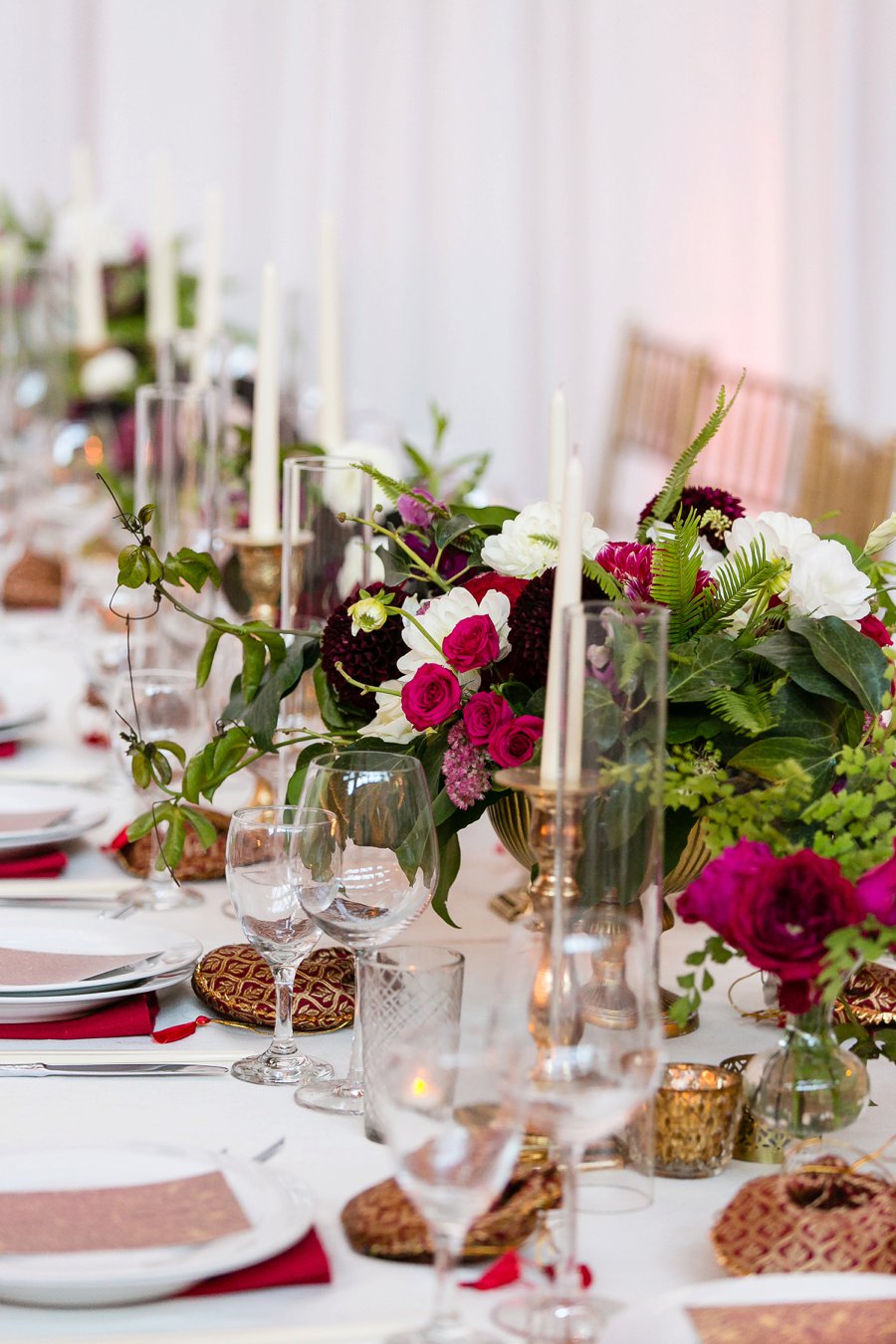 An Elegant Red & White Multi Cultural LA Wedding via TheELD.com