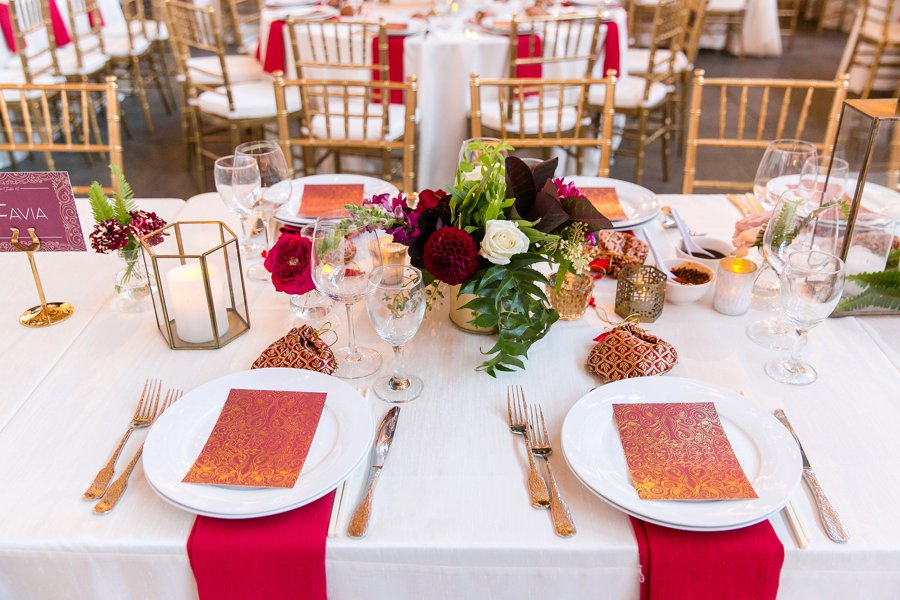 An Elegant Red & White Multi Cultural LA Wedding via TheELD.com