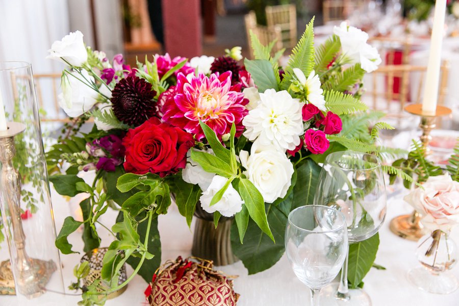 An Elegant Red & White Multi Cultural LA Wedding via TheELD.com