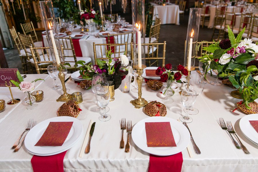 An Elegant Red & White Multi Cultural LA Wedding via TheELD.com