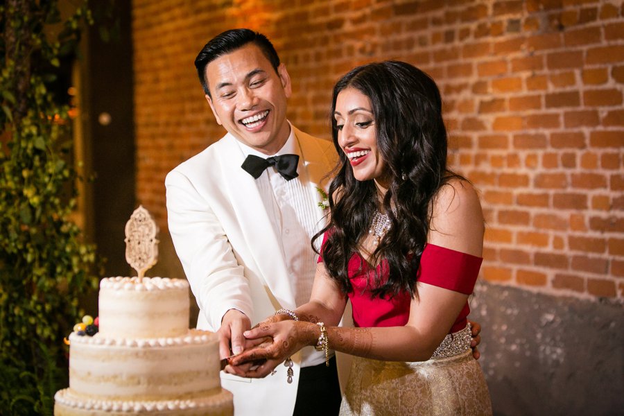 An Elegant Red & White Multi Cultural LA Wedding via TheELD.com