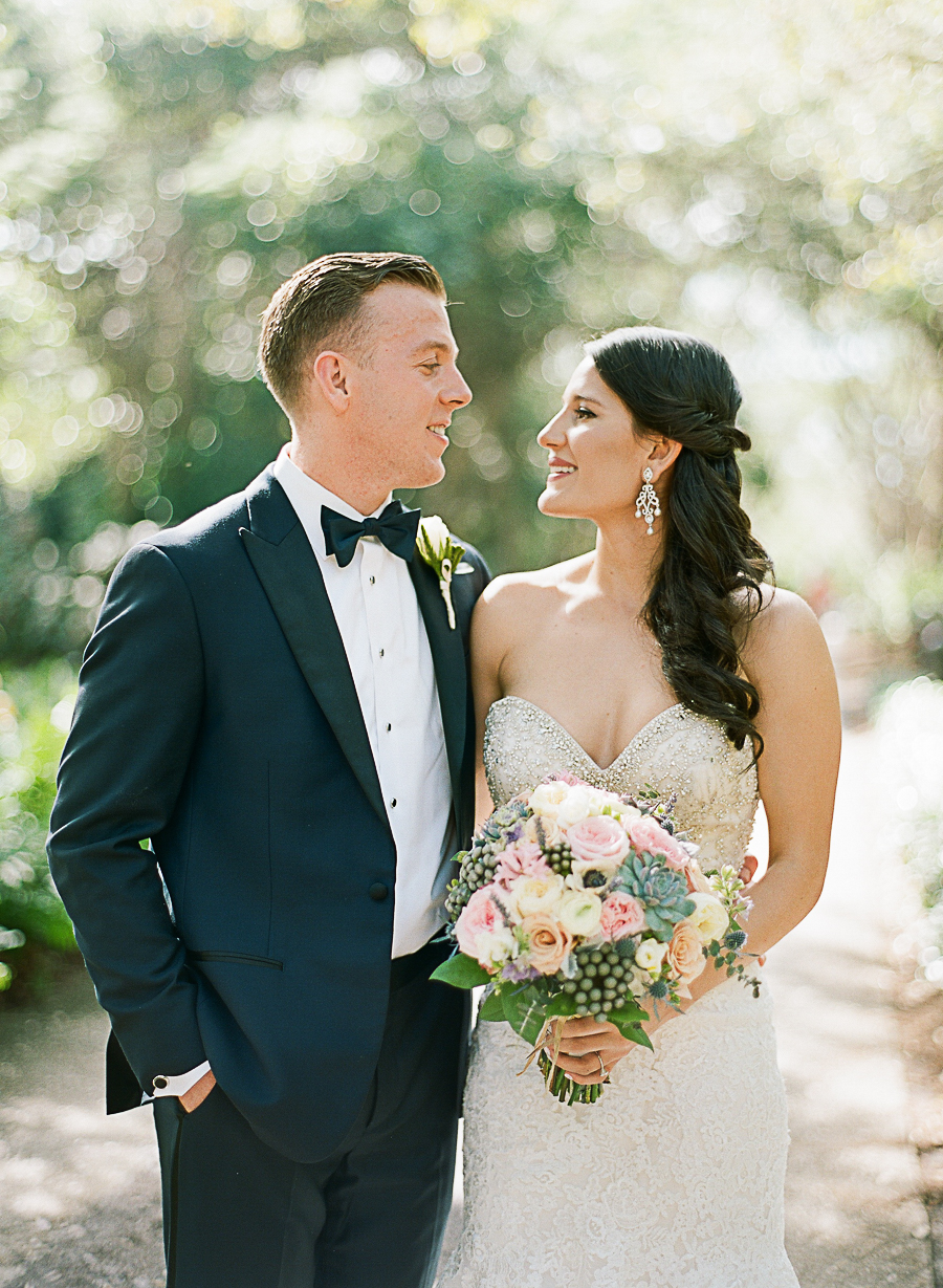 A Classic Blush & Silver Outdoor Miami Wedding via TheELD.com