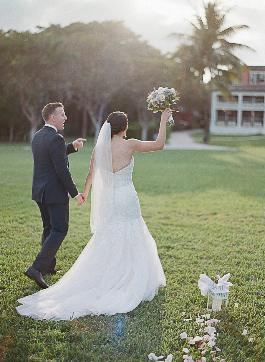 A Classic Blush & Silver Outdoor Miami Wedding via TheELD.com