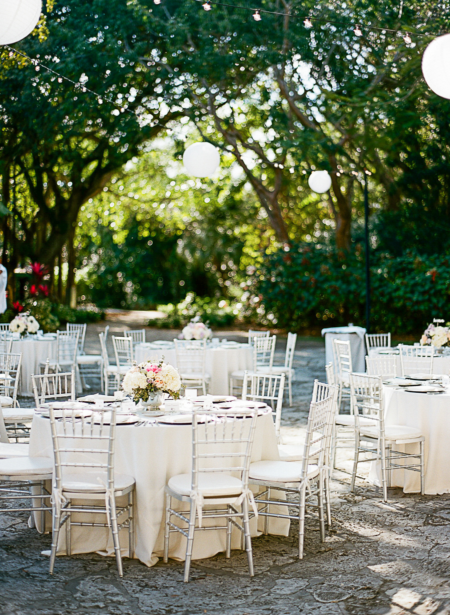 A Classic Blush & Silver Outdoor Miami Wedding via TheELD.com