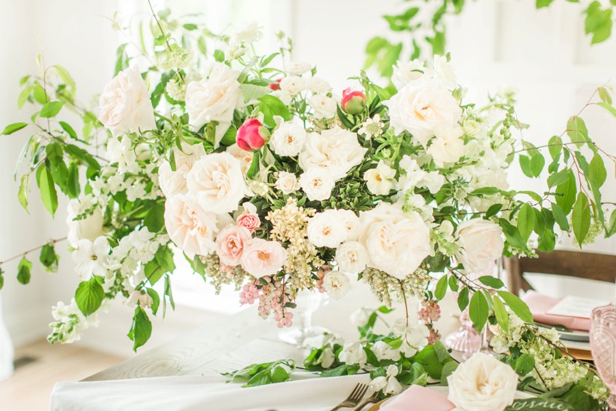 Pink & White Romantic Wedding Ideas via TheELD.com