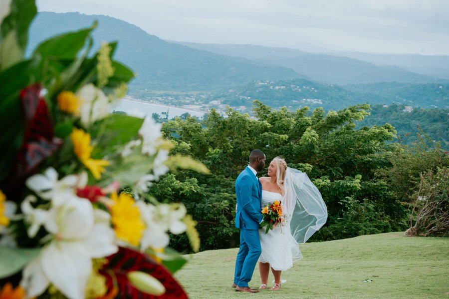 A Colorful Retro Jamaican Inspired Wedding via TheELD.com