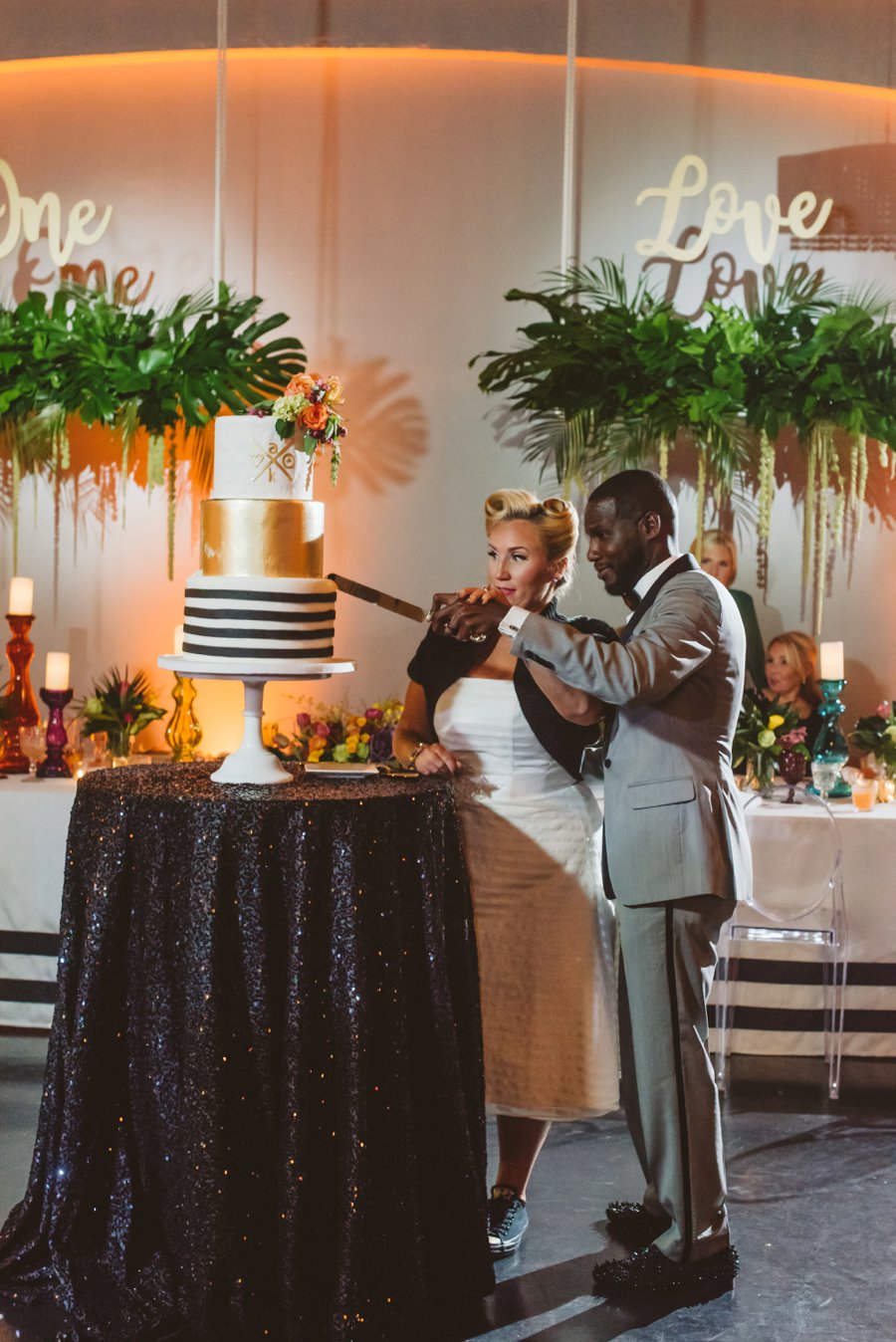 A Colorful Retro Jamaican Inspired Wedding via TheELD.com