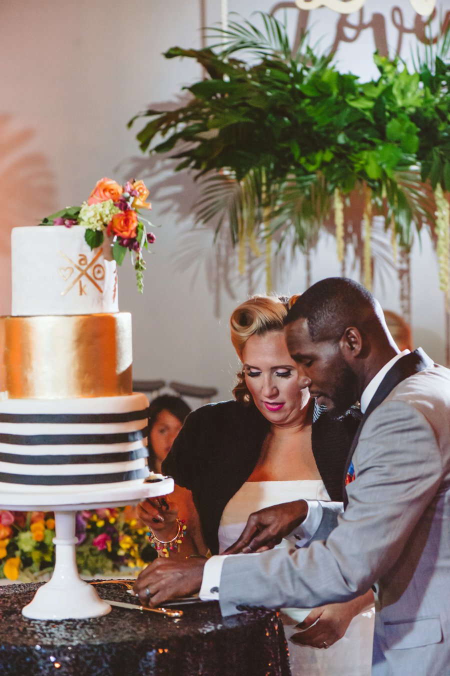 A Colorful Retro Jamaican Inspired Wedding via TheELD.com