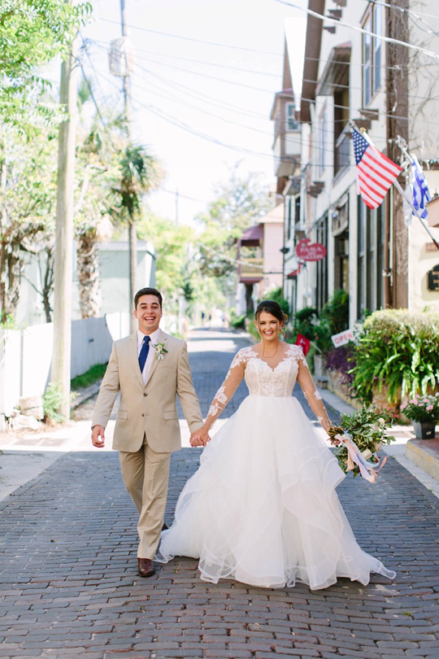 Elegant Floral Blue & Peach Wedding Ideas via TheELD.com