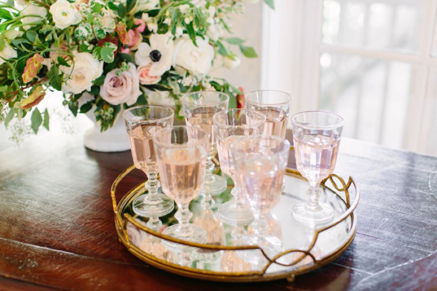 Elegant Floral Blue & Peach Wedding Ideas via TheELD.com