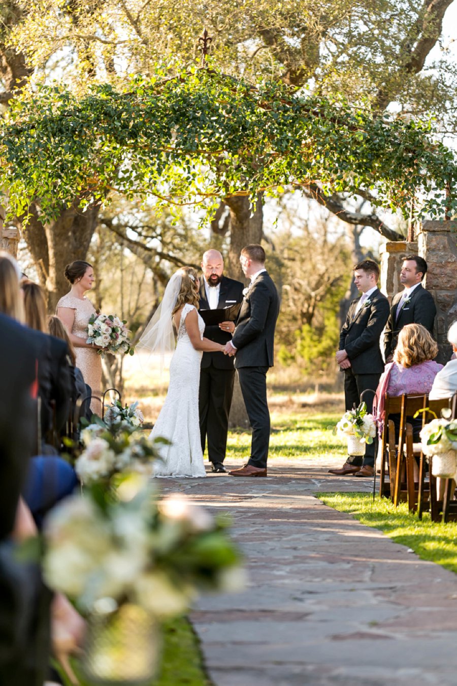 An Elegant Blush & Champagne Texas Destination Wedding via TheELD.com