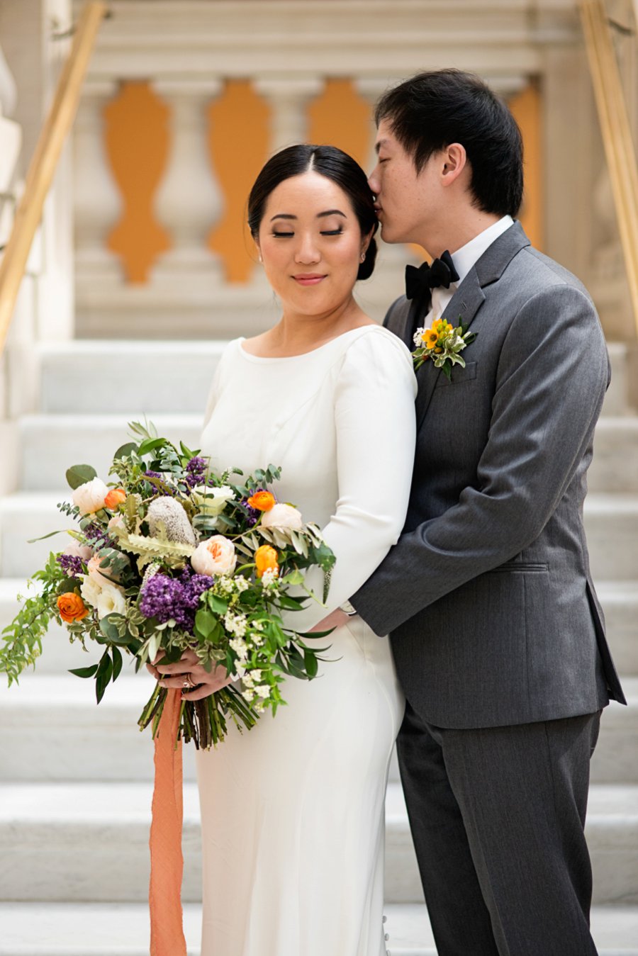 Modern Elegant Grey & Copper Wedding Ideas via TheELD.com