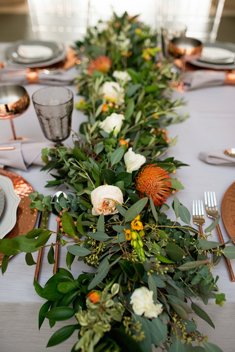 Modern Elegant Grey & Copper Wedding Ideas via TheELD.com