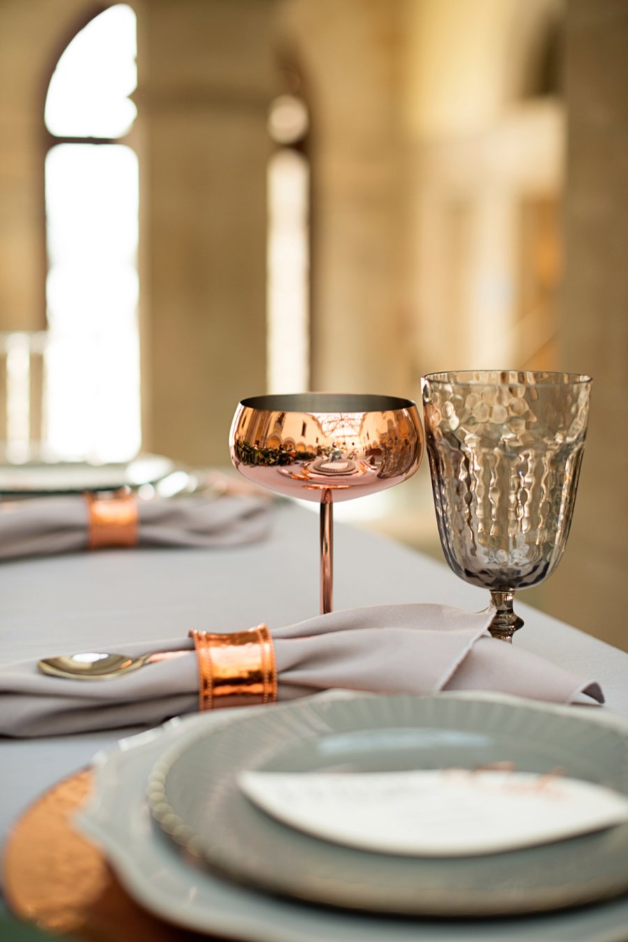 Modern Elegant Grey & Copper Wedding Ideas via TheELD.com