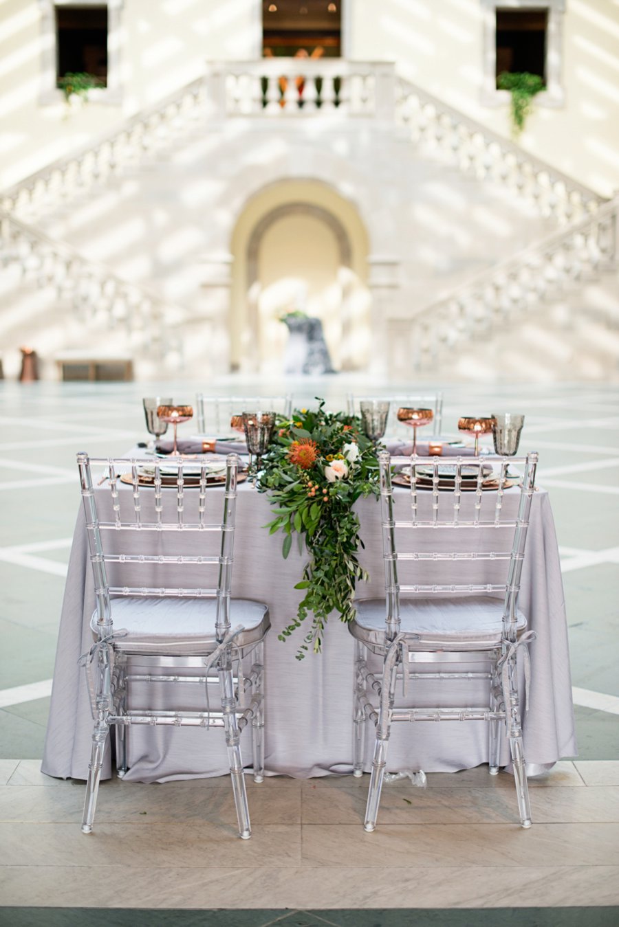 Modern Elegant Grey & Copper Wedding Ideas via TheELD.com