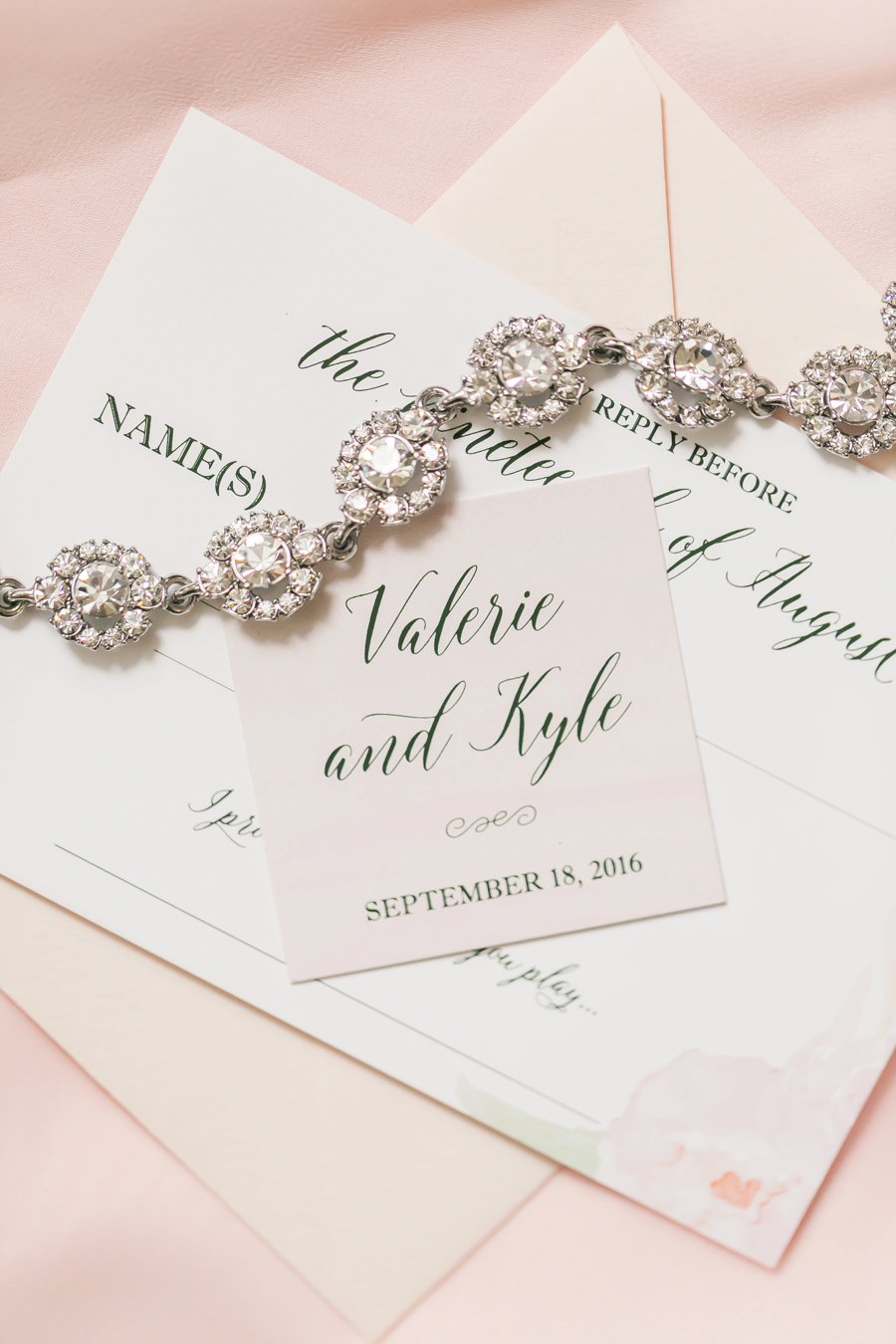 Romantic Blush & Gold Floral Watercolor Invitations via TheELD.com