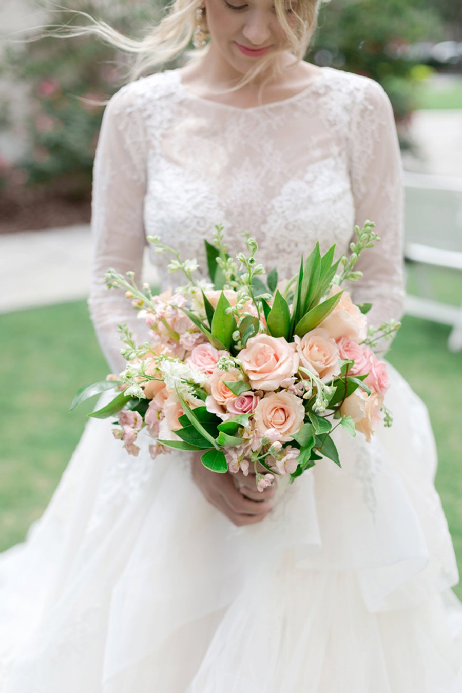 Romantic Peach and Coral Wedding Ideas via TheELD.com