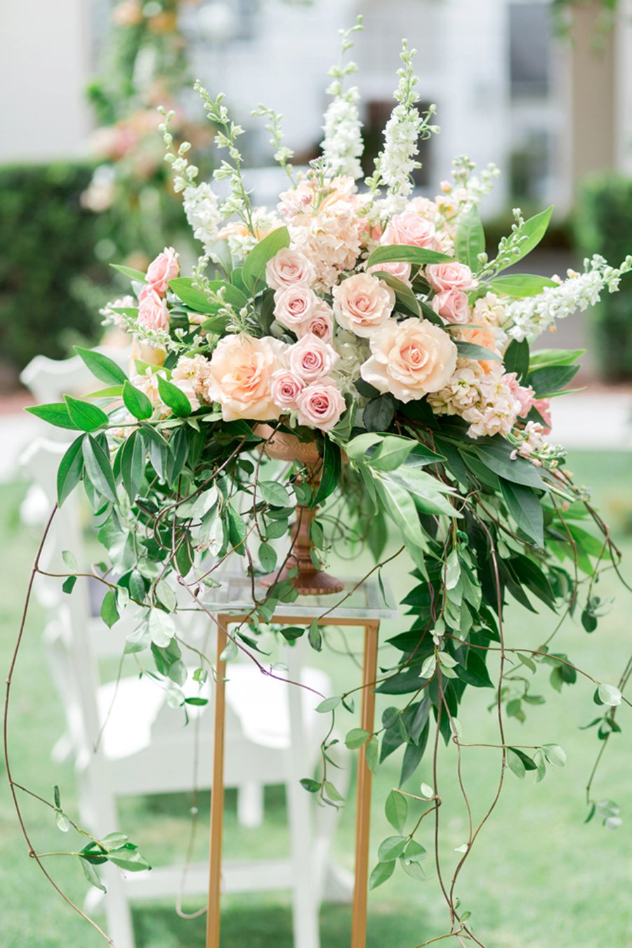 Romantic Peach and Coral Wedding Ideas via TheELD.com