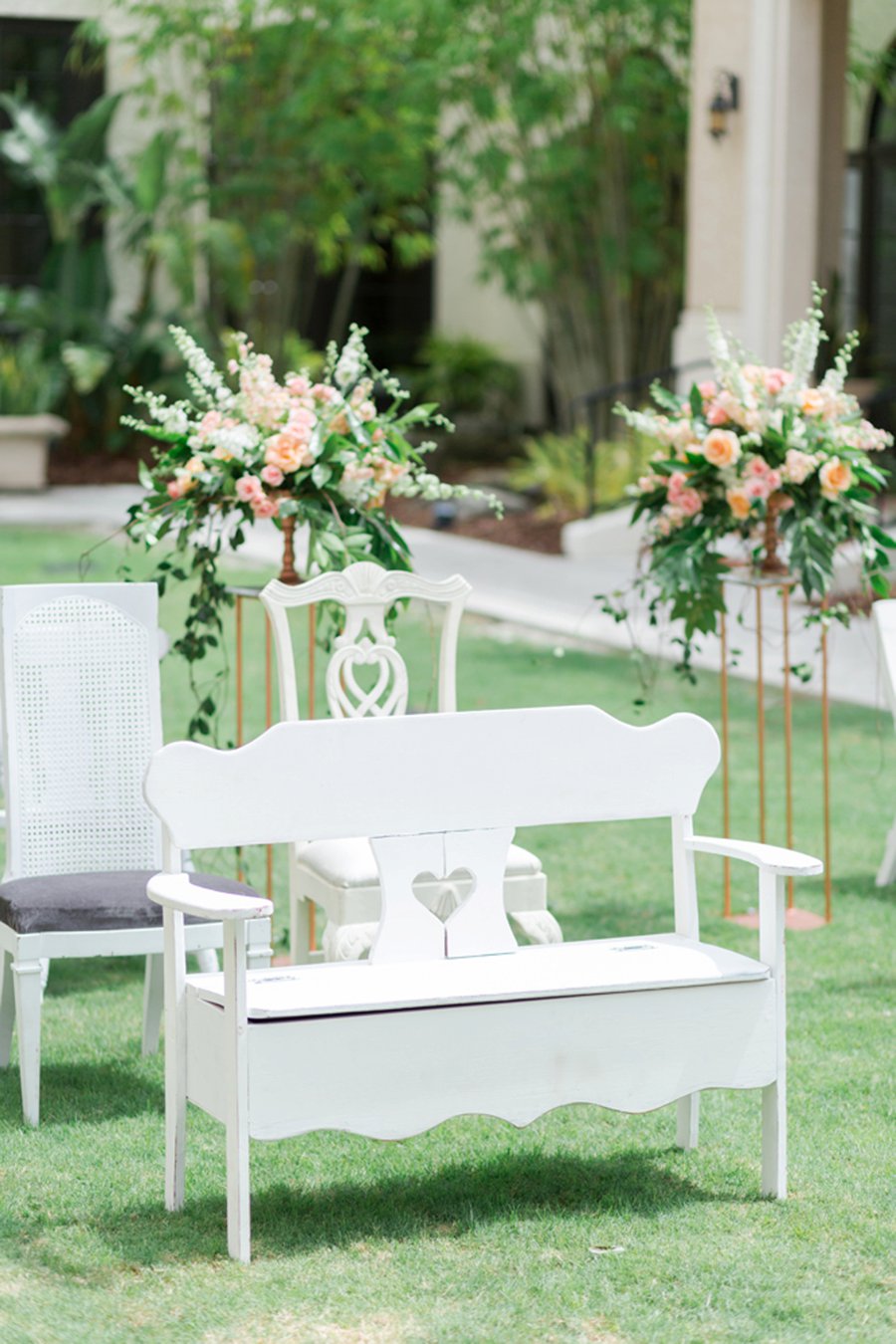 Romantic Peach and Coral Wedding Ideas via TheELD.com