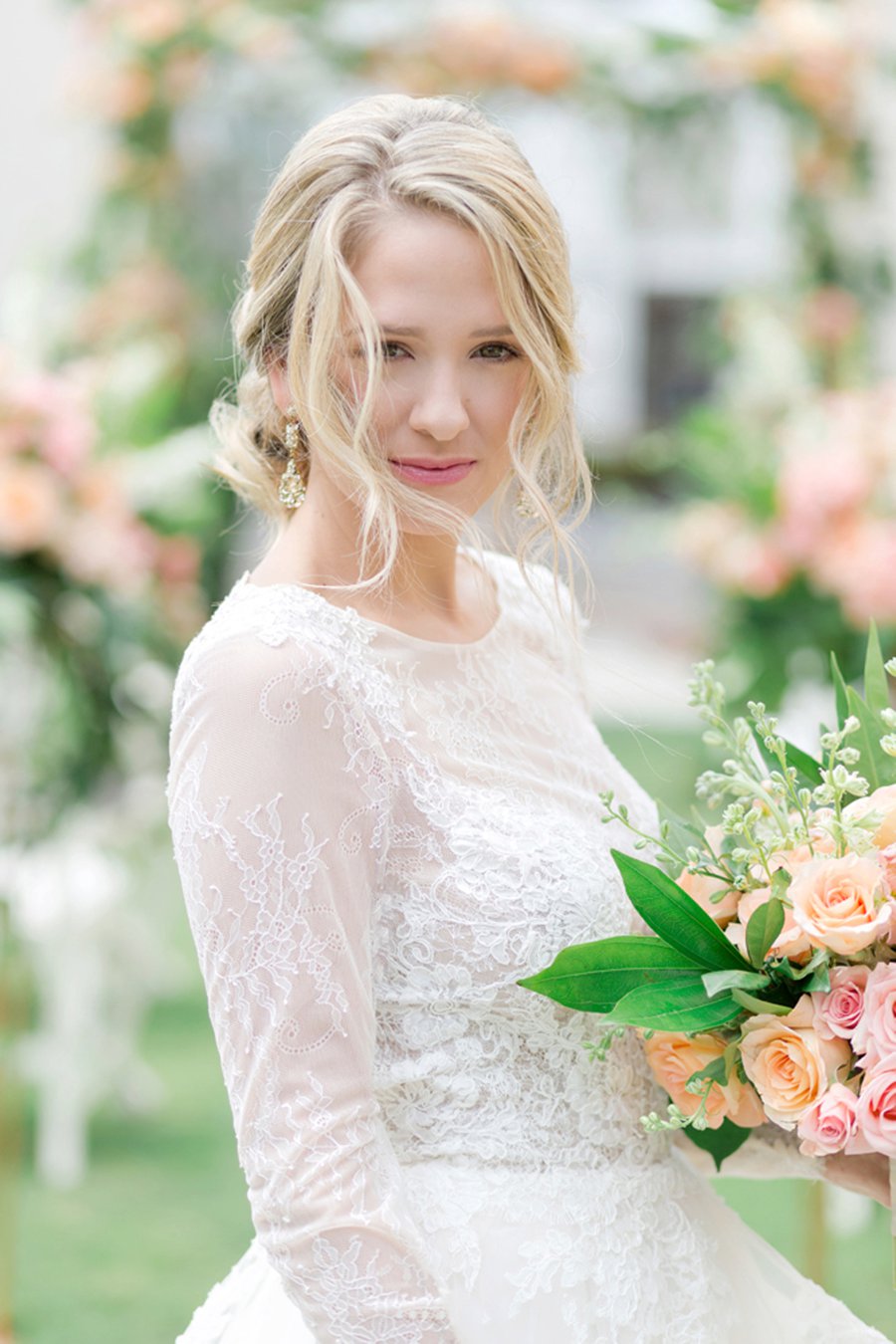 Romantic Peach and Coral Wedding Ideas via TheELD.com