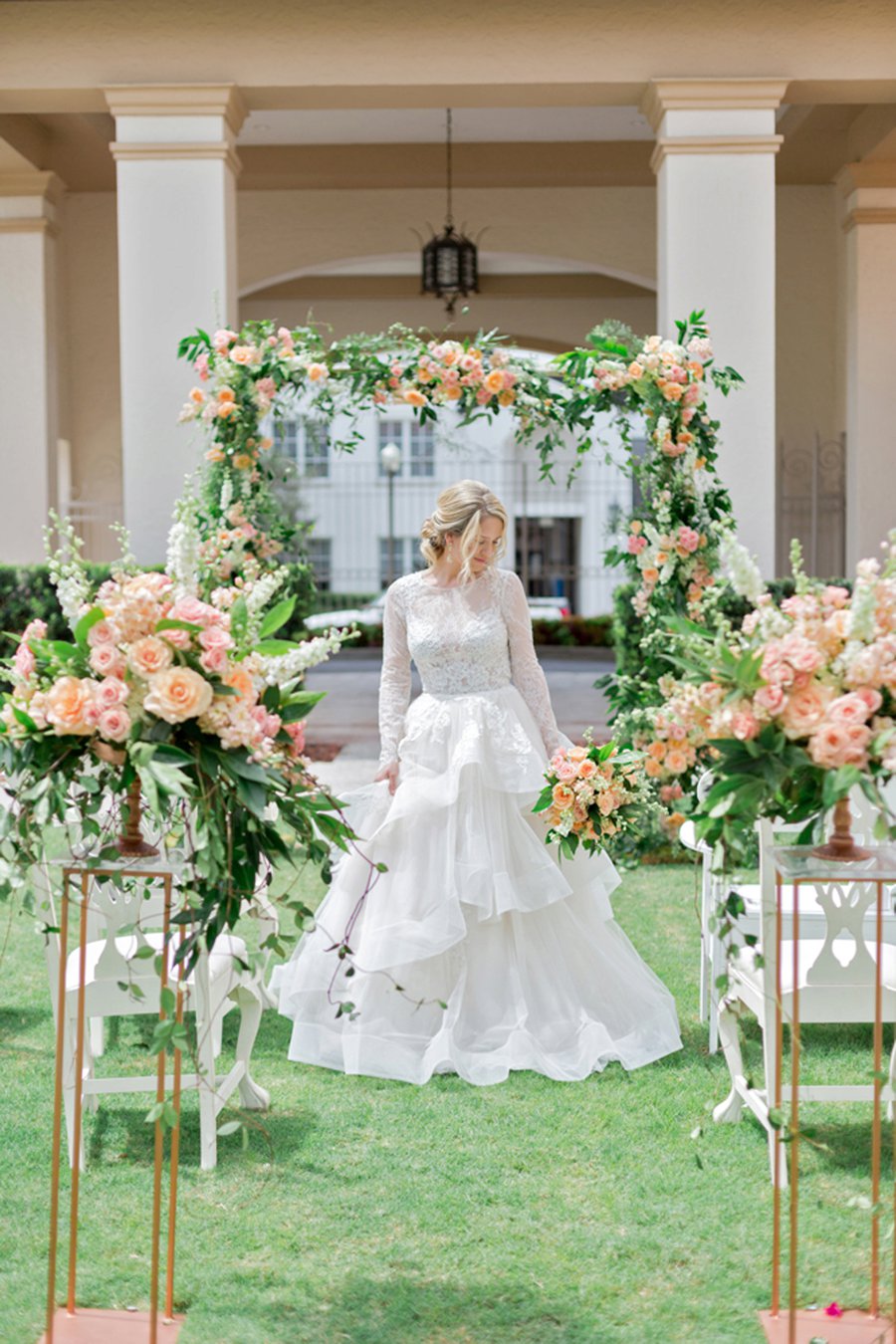 Romantic Peach and Coral Wedding Ideas via TheELD.com