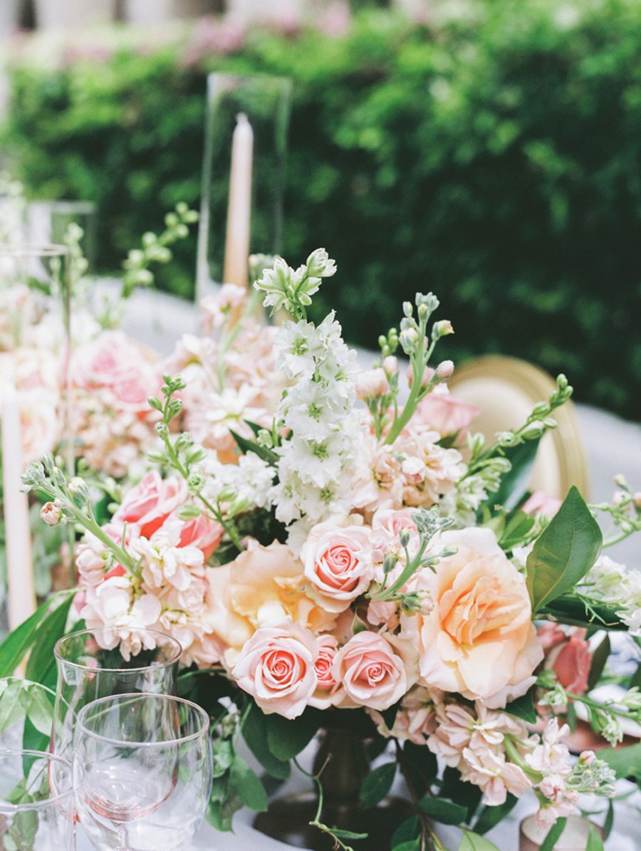 Romantic Peach and Coral Wedding Ideas via TheELD.com