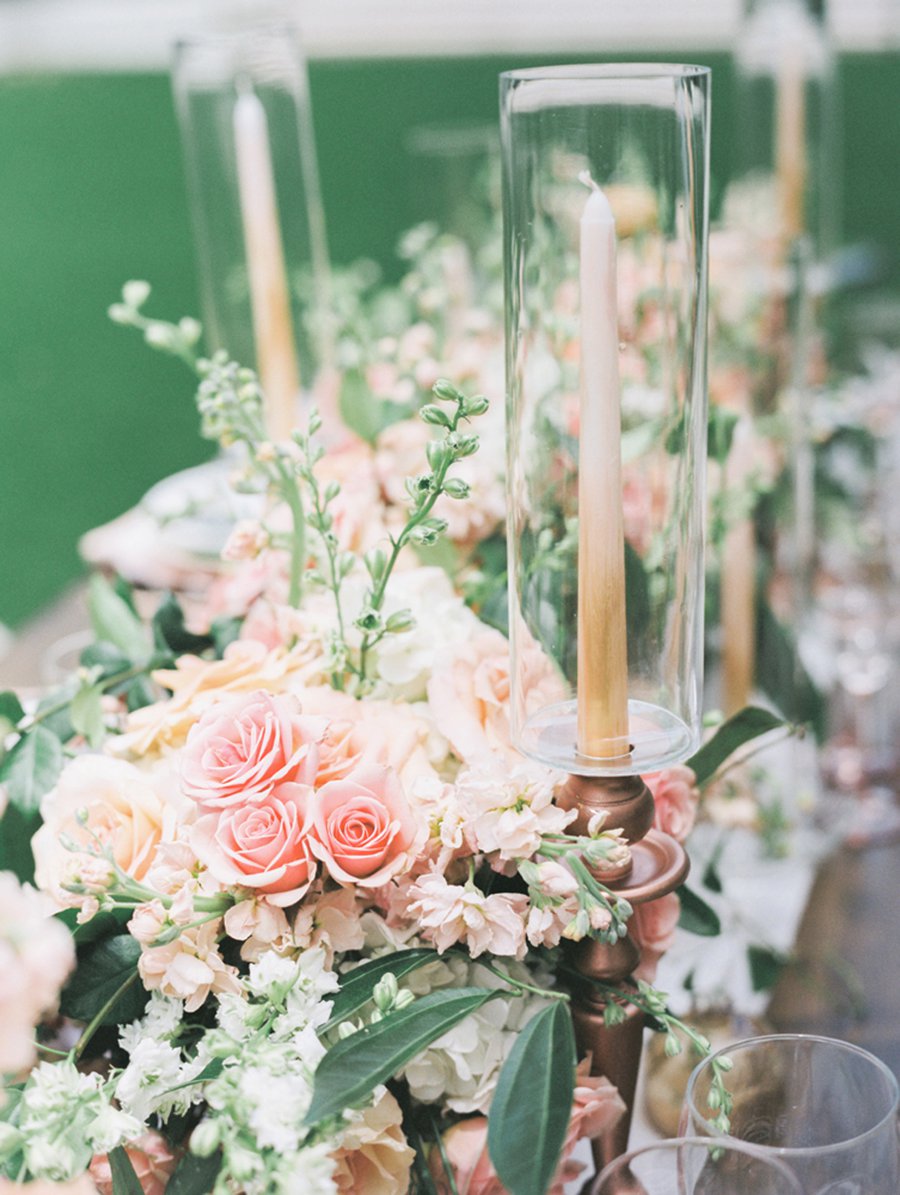 Romantic Peach and Coral Wedding Ideas via TheELD.com