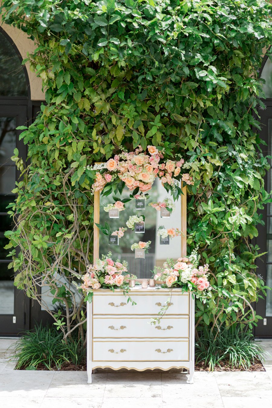 Romantic Peach and Coral Wedding Ideas via TheELD.com