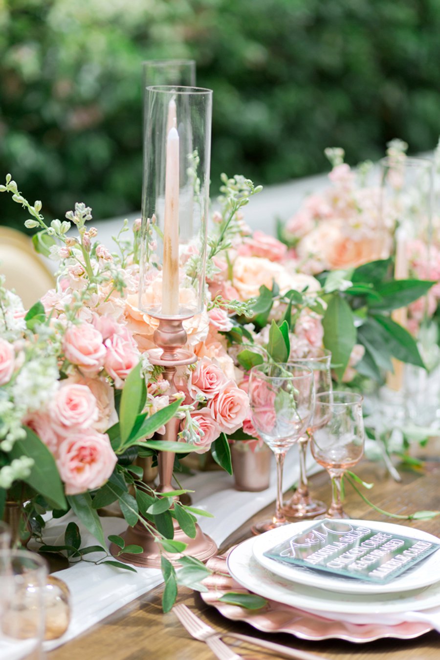 Romantic Peach and Coral Wedding Ideas via TheELD.com