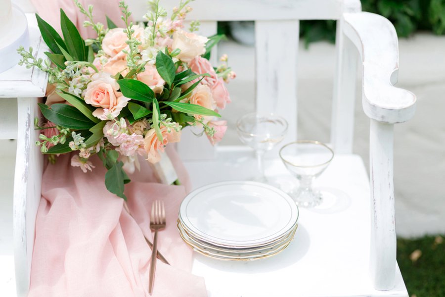 Romantic Peach and Coral Wedding Ideas via TheELD.com