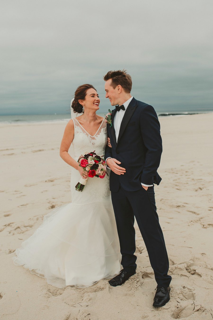 An Elegant Blush & Red Oceanfront Wedding via TheELD.com