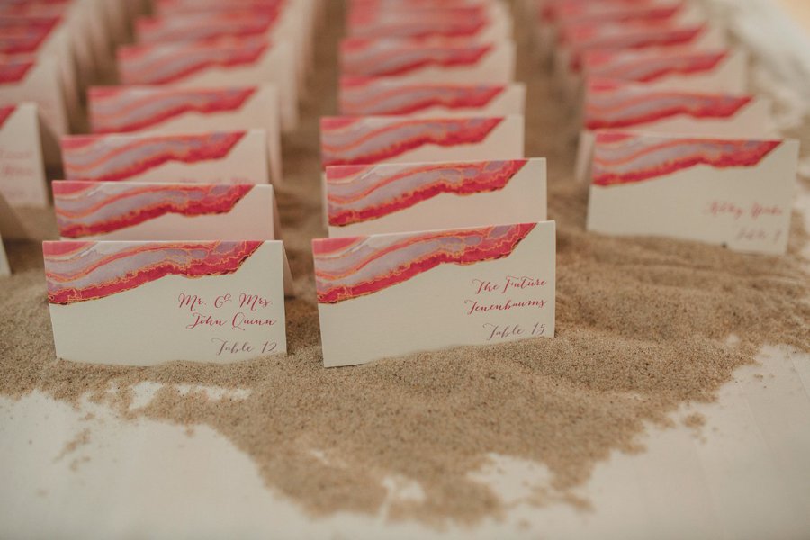 An Elegant Blush & Red Oceanfront Wedding via TheELD.com