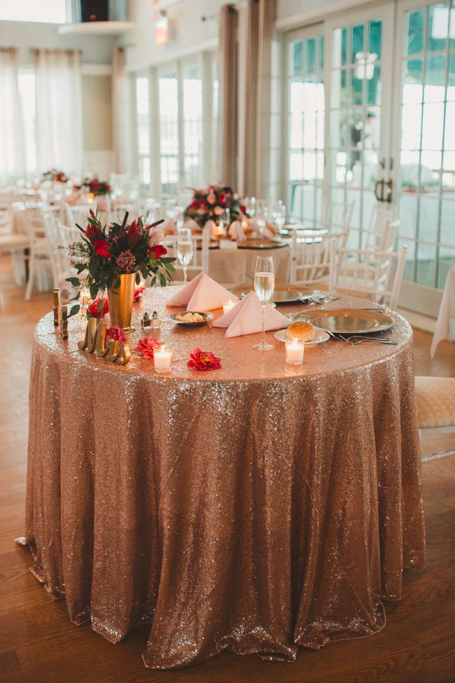 An Elegant Blush & Red Oceanfront Wedding via TheELD.com