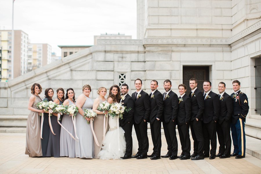 An Elegant Blue & Peach St. Louis Wedding via TheELD.com