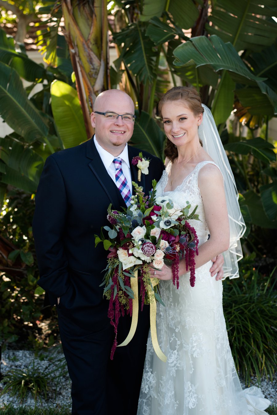 A Burgundy & Navy Florida Beach Wedding via TheELD.com