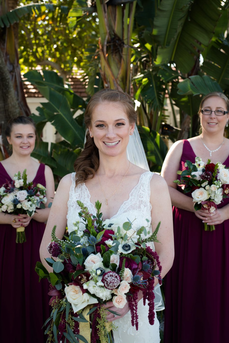 A Burgundy & Navy Florida Beach Wedding via TheELD.com