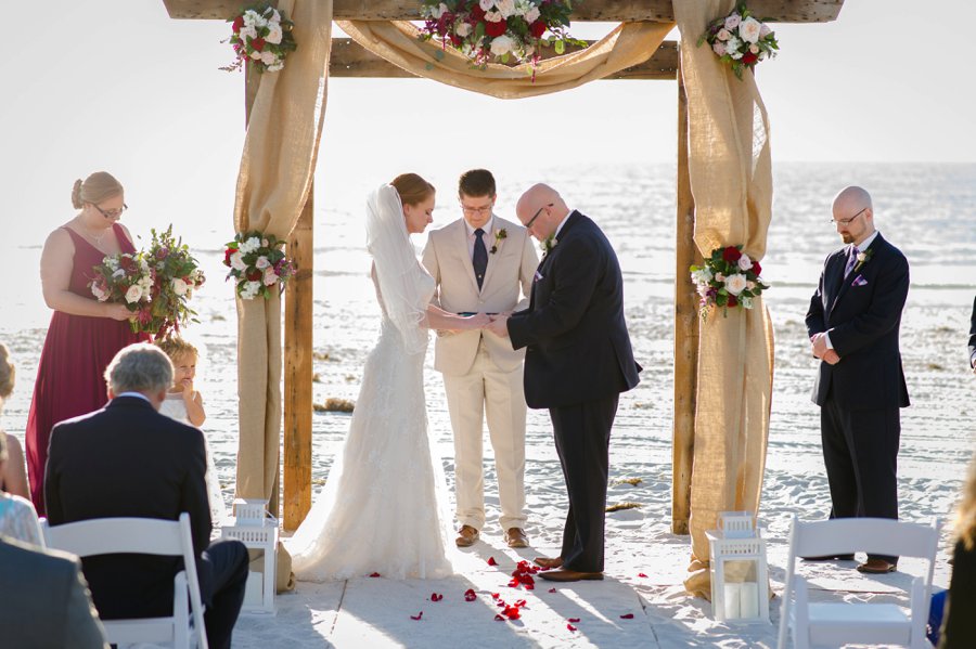 A Burgundy & Navy Florida Beach Wedding via TheELD.com