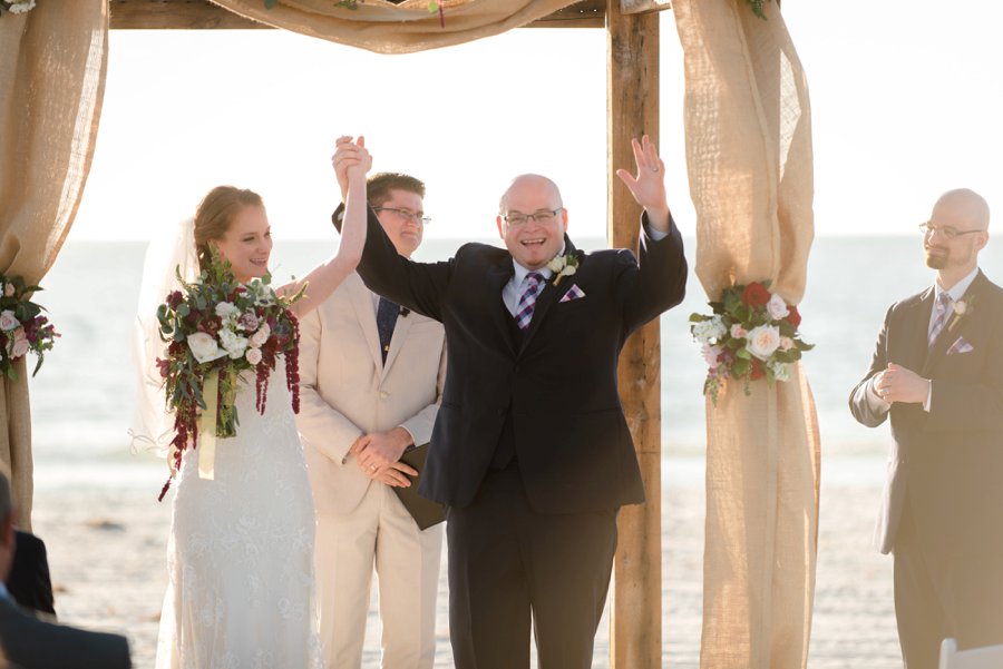 A Burgundy & Navy Florida Beach Wedding via TheELD.com