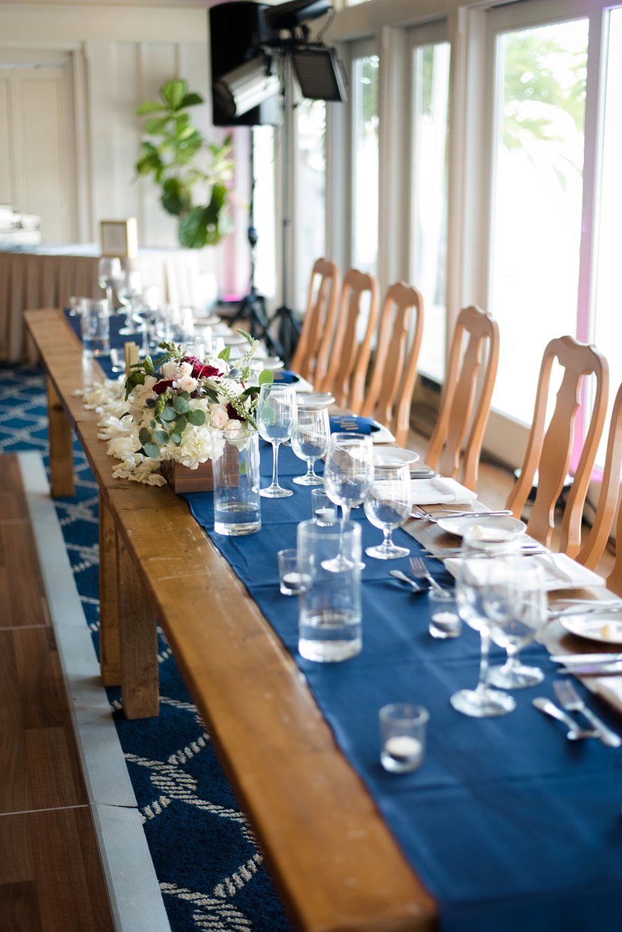 A Burgundy & Navy Florida Beach Wedding via TheELD.com