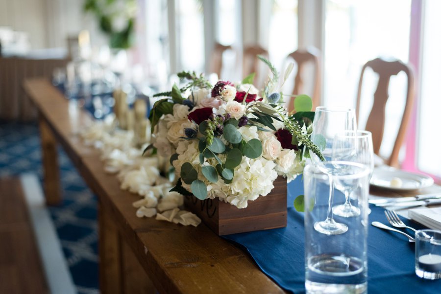 A Burgundy & Navy Florida Beach Wedding via TheELD.com