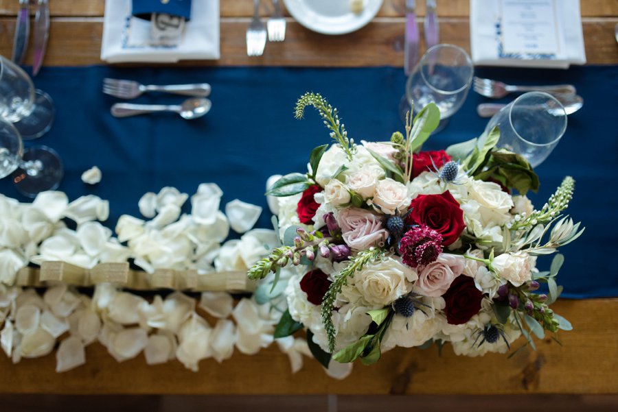 A Burgundy & Navy Florida Beach Wedding via TheELD.com