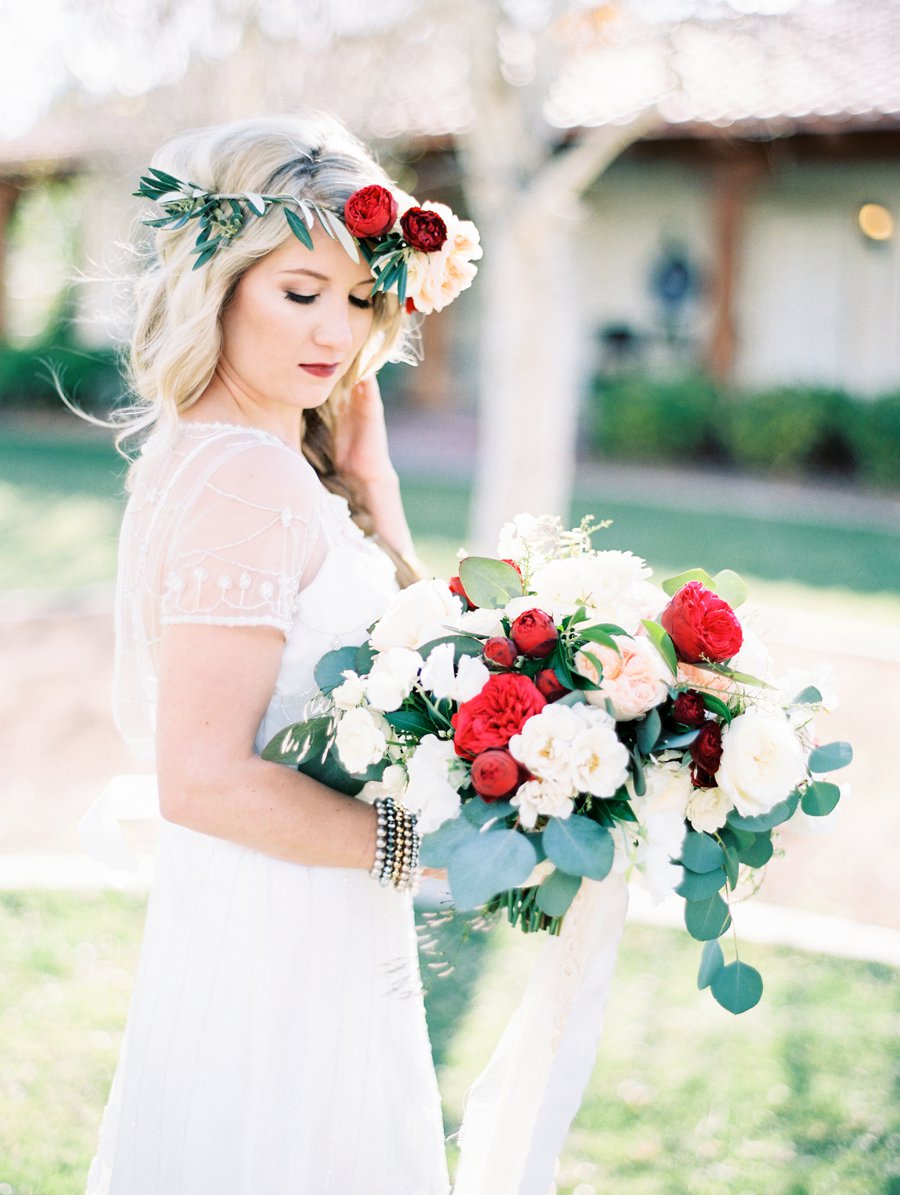 Red & White Rustic Boho Wedding Ideas via TheELD.com