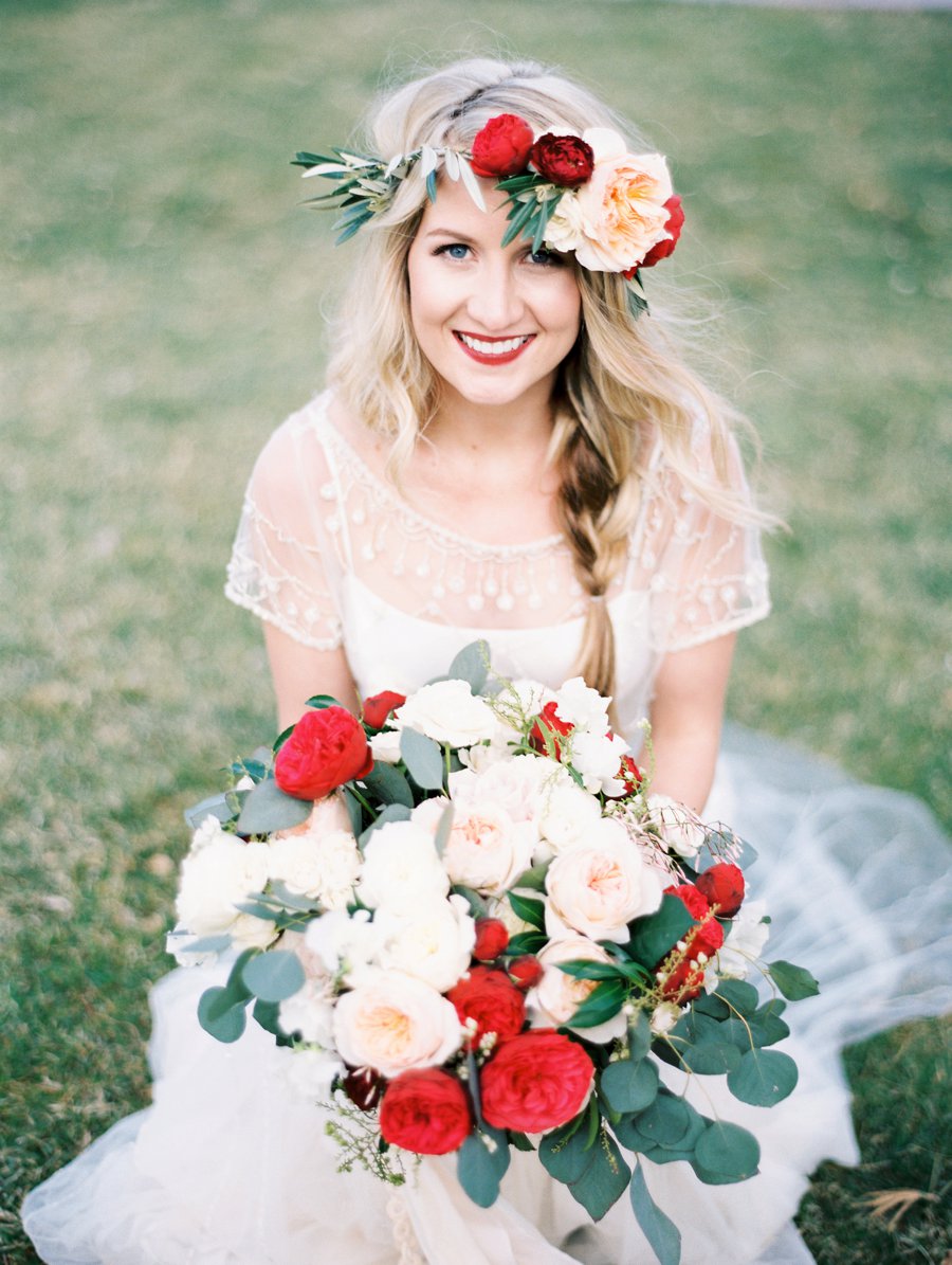 Red & White Rustic Boho Wedding Ideas via TheELD.com