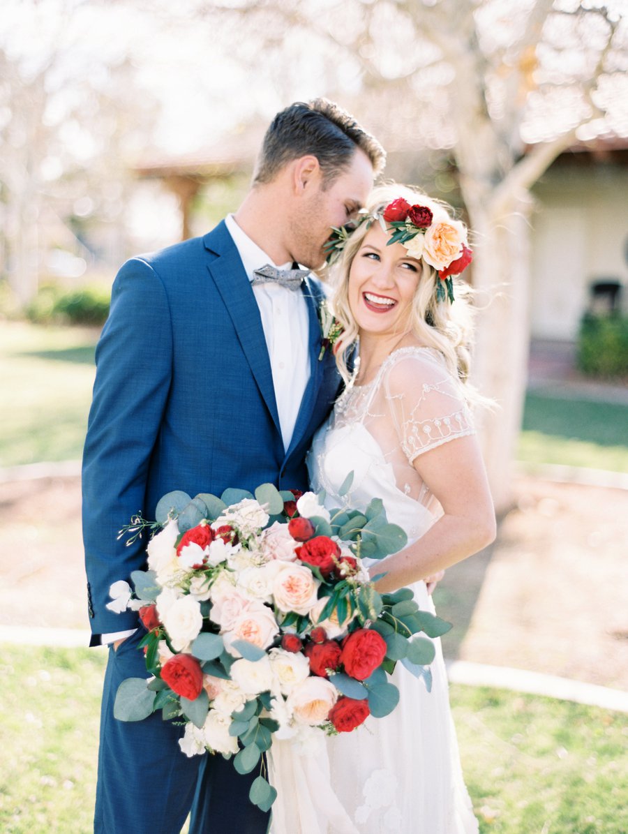 Red & White Rustic Boho Wedding Ideas via TheELD.com