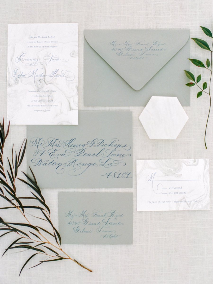 Navy, Copper, & Marble Modern Wedding Ideas via TheELD.com